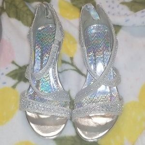 Silver Rhinestone Heels